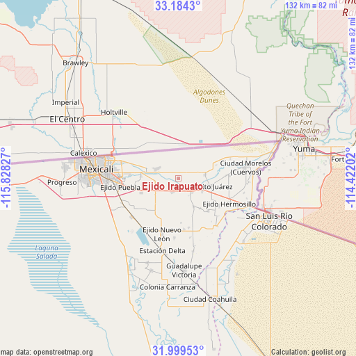 Ejido Irapuato on map