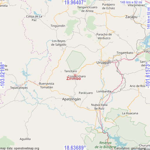 Zirimbó on map