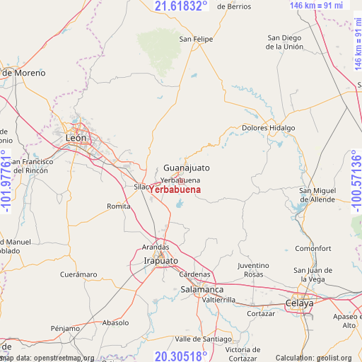 Yerbabuena on map