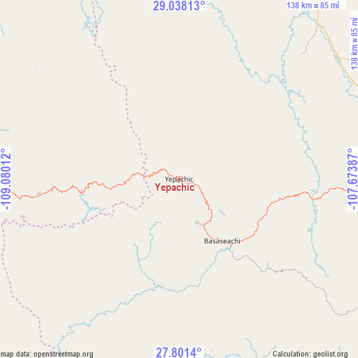 Yepachic on map