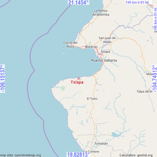 Yelapa on map