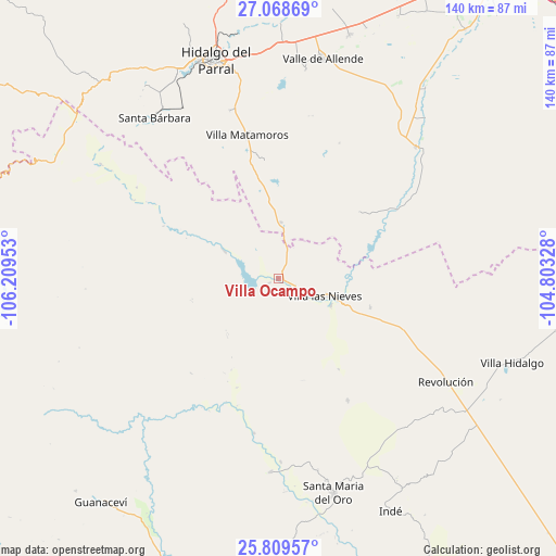 Villa Ocampo on map
