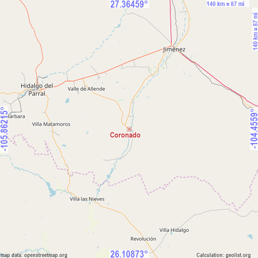 Coronado on map
