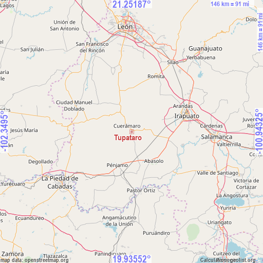Tupataro on map