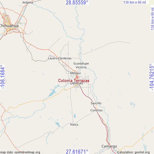 Colonia Terrazas on map