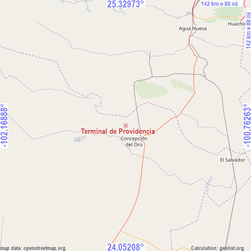 Terminal de Providencia on map