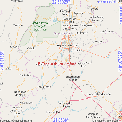 El Tanque de los Jiménez on map