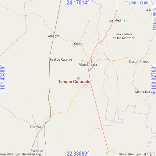 Tanque Colorado on map