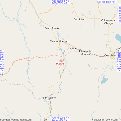 Tacuba on map