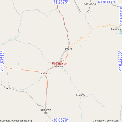 El Tasicuri on map