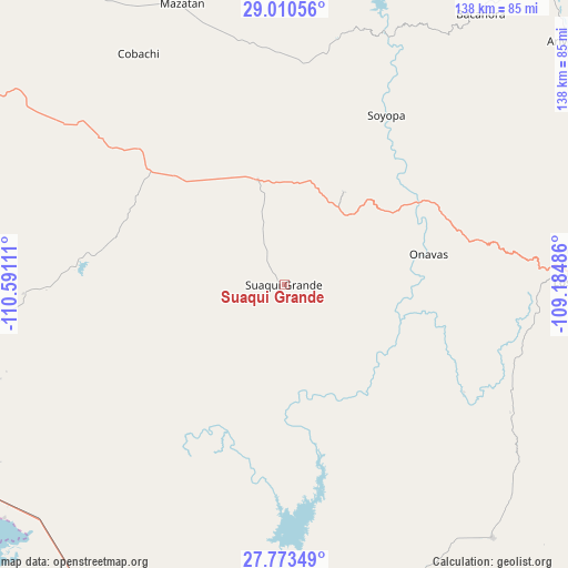 Suaqui Grande on map