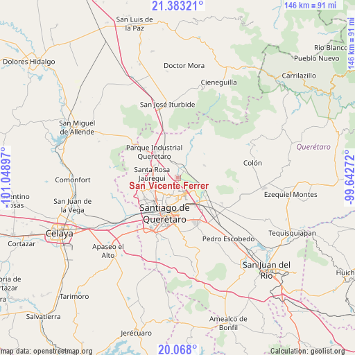 San Vicente Ferrer on map