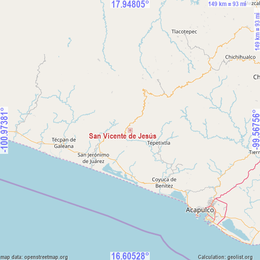 San Vicente de Jesús on map