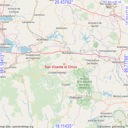 San Vicente el Chico on map