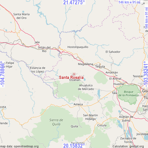 Santa Rosalía on map