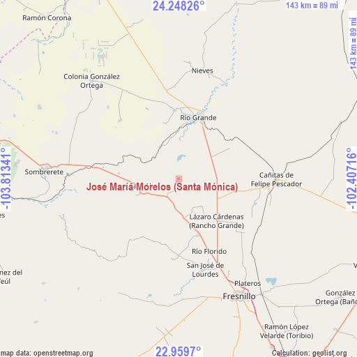 José María Morelos (Santa Mónica) on map