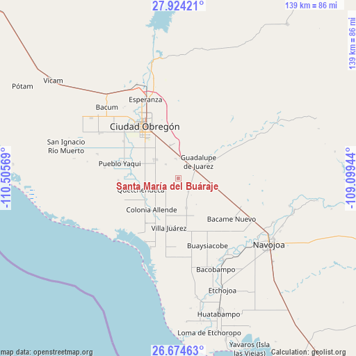 Santa María del Buáraje on map