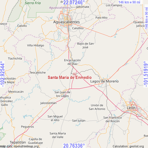 Santa María de Enmedio on map