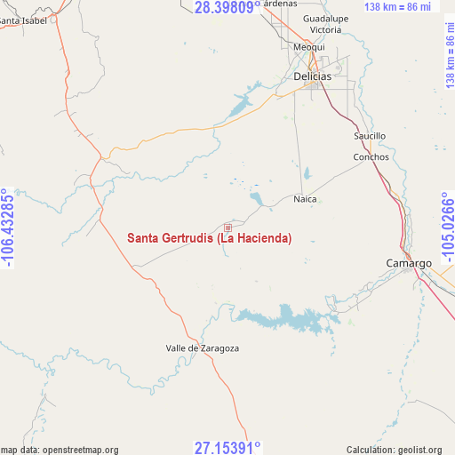 Santa Gertrudis (La Hacienda) on map