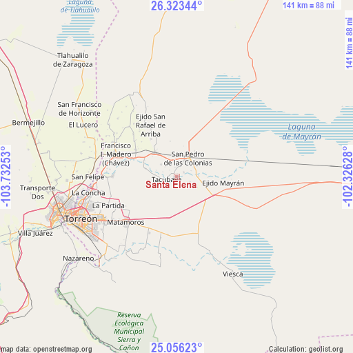 Santa Elena on map