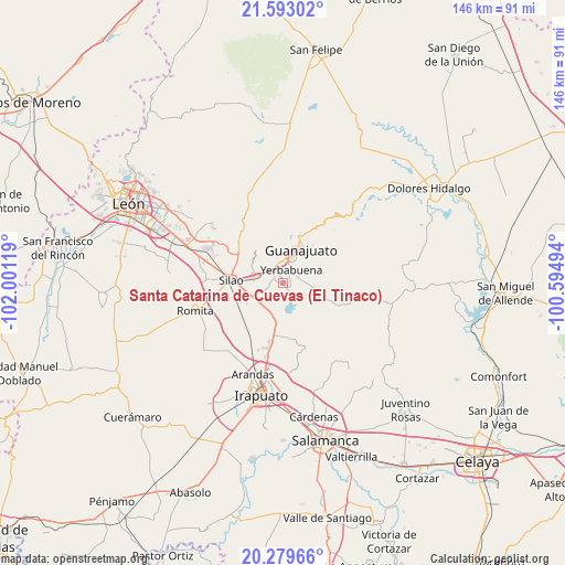 Santa Catarina de Cuevas (El Tinaco) on map