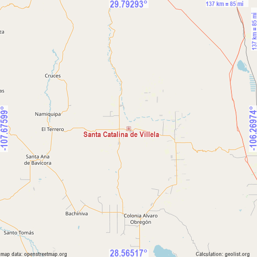 Santa Catalina de Villela on map