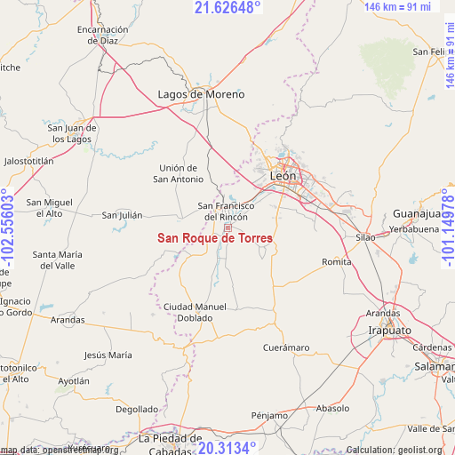 San Roque de Torres on map