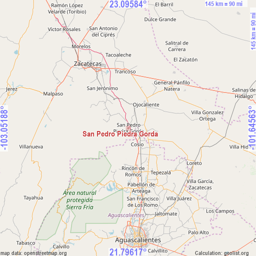 San Pedro Piedra Gorda on map