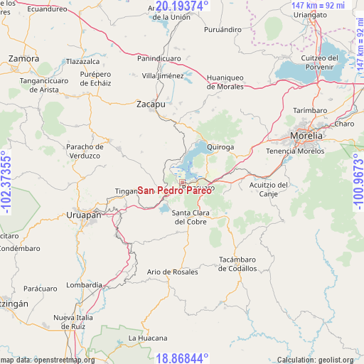 San Pedro Pareo on map