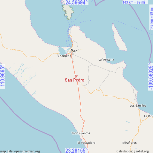 San Pedro on map