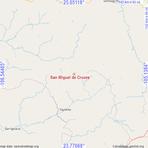 San Miguel de Cruces on map