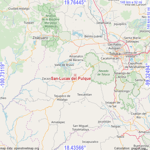 San Lucas del Pulque on map