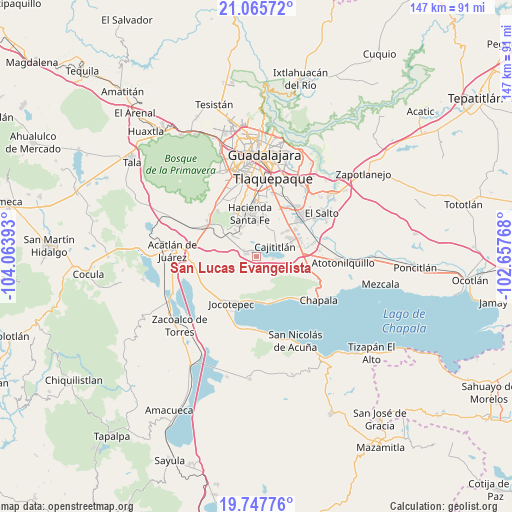 San Lucas Evangelista on map