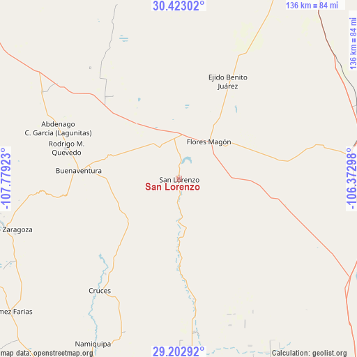 San Lorenzo on map