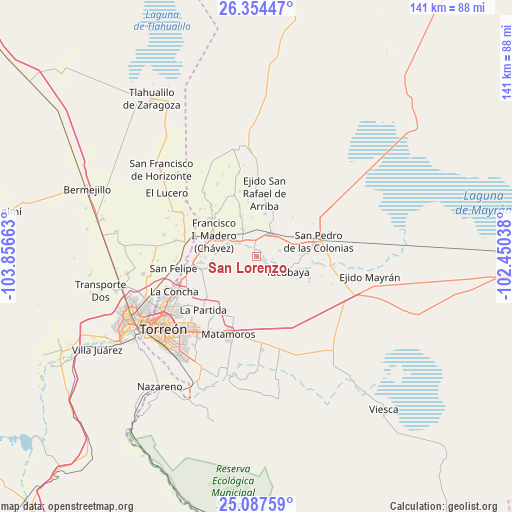 San Lorenzo on map