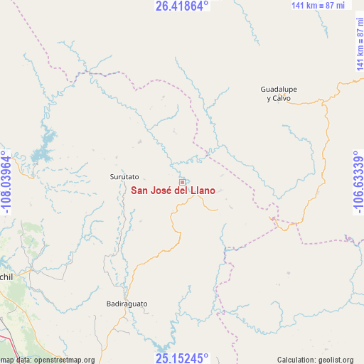 San José del Llano on map