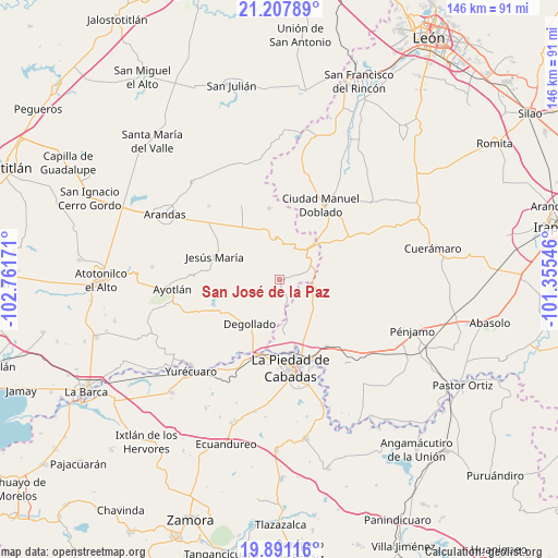 San José de la Paz on map