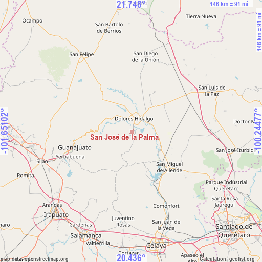 San José de la Palma on map