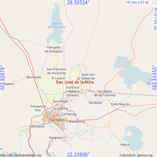 San José de la Niña on map