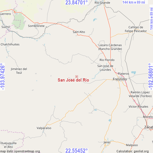 San José del Río on map