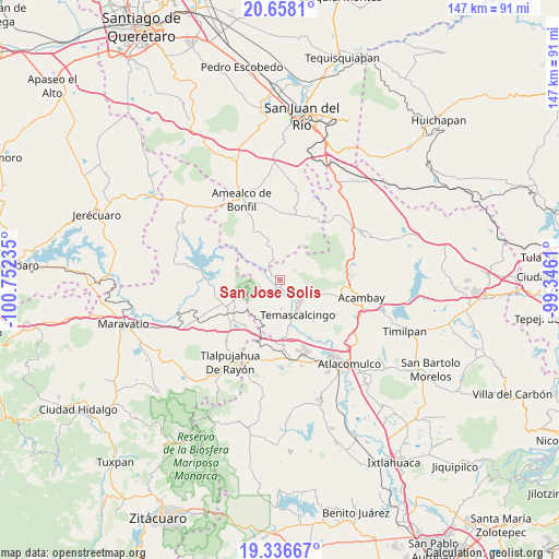 San Jose Solís on map