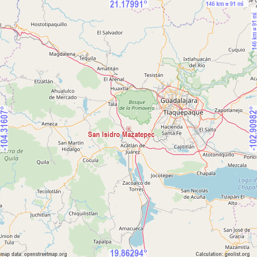 San Isidro Mazatepec on map