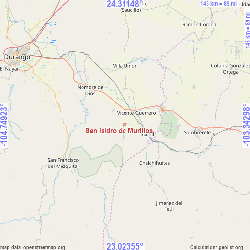 San Isidro de Murillos on map