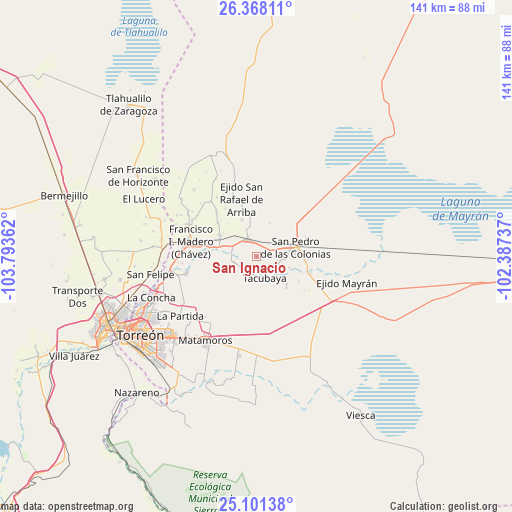 San Ignacio on map