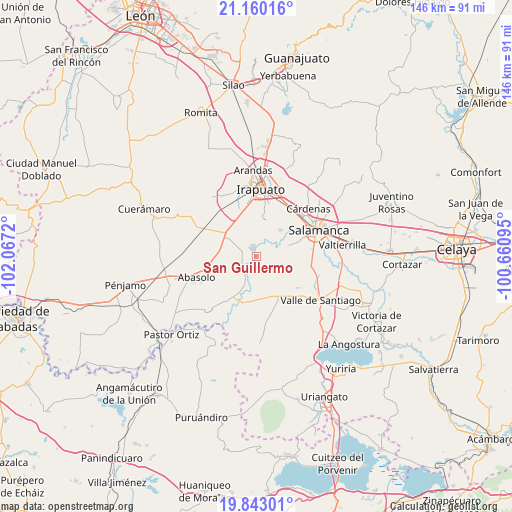 San Guillermo on map