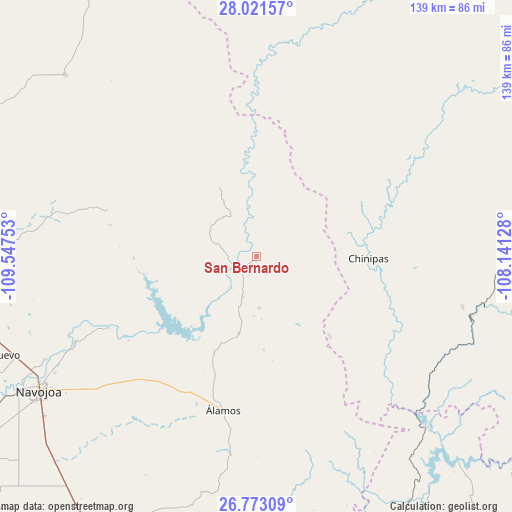 San Bernardo on map