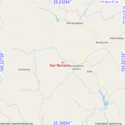 San Bernardo on map