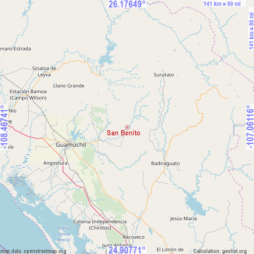 San Benito on map