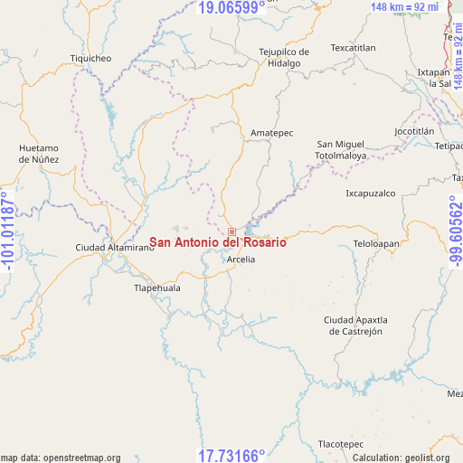 San Antonio del Rosario on map