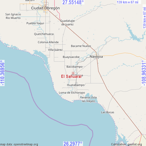 El Sahuaral on map